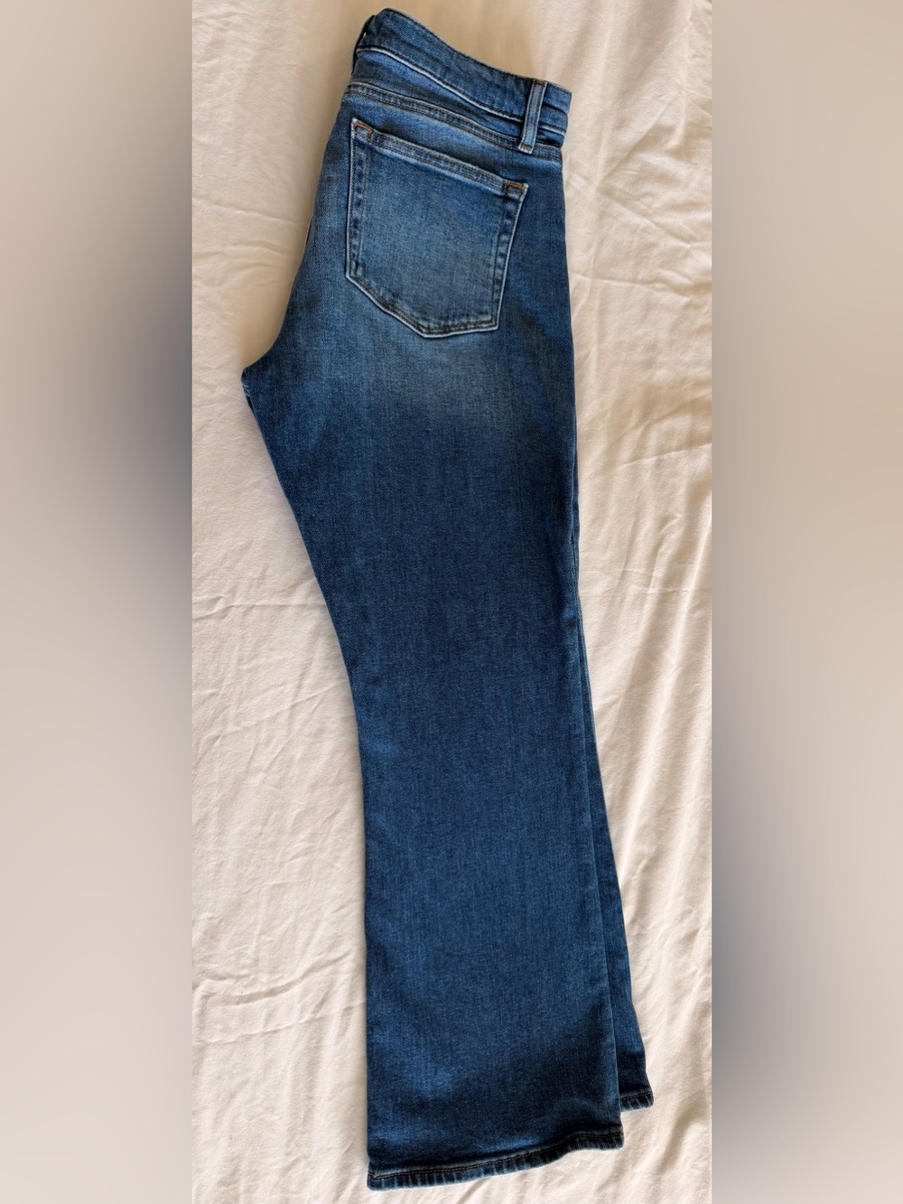 LOFT Blue Denim Jeans with Contrast Stitching